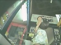 Up skirt cam catches two hot women without their panties