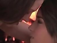 Brunette Dykes Make Love In The Living Room