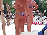 Sexy Amateur Bikini Babes Public Pool Voyeur HD Spycam Video