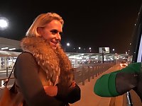 Slutty blond chick Sasha hooks up with barely known dude