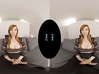VR casting couch with busty redhead Lauren Phillips