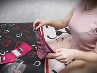 Measuring Panties From The 90s For A Naked Pussy