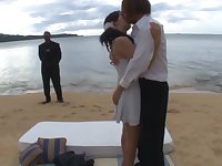 Outdoor fucking with a Japanese babe & her man - Mizuki Miri