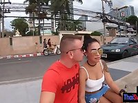 Asian girlfriend gets fucked by a perverted boyfriend with huge hard dick