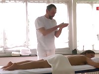 German  tits brunette teen seduced at sex massage