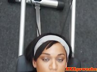Black Fitness Babe Pussy Fucked In The Shop