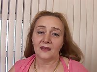 BBW granny gives a nice blowjob and gets fucked on the bed