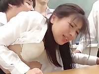 Female teacher is a good cum dumpster for young guys