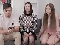 Hot Strip Game with Kleo Kain & Mini Elfie - Big Tits, Blowjob, and Sex Toys