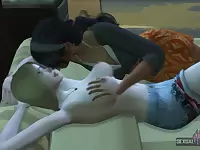 Geek Girl Takes Control When She Has Lesbian Sex - Sexual Hot Animations