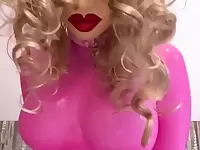 Blonde Chikita shows off her big boobs and bush